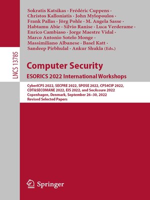 cover image of Computer Security. ESORICS 2022 International Workshops